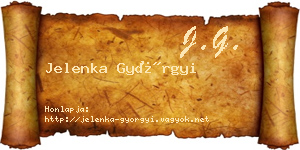 Jelenka Györgyi névjegykártya