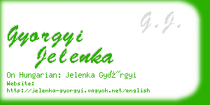 gyorgyi jelenka business card